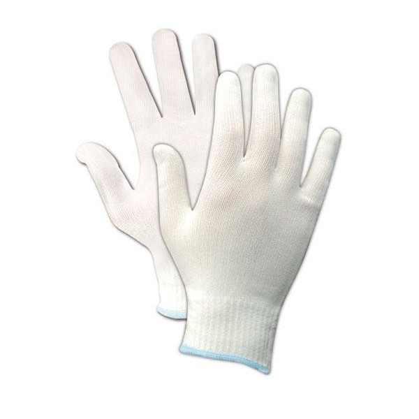 Magid Cleanroom Gloves, Nylon, 9.5in L, White, M, 12 PK 31NYM - main